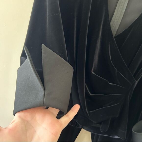 JS Collections Black Velvet Pants & Longsleeve Top Set Women’s 4 great preworn c - Picture 6 of 15